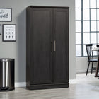 Sauder HomePlus Storage Cabinet - Raven Oak-Versatility: The swing-out storage door can be assembled on either the left or right side