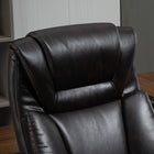 Vinsetto - Fauteuil de bureau exécutif en cuir PU à hauteur réglable - brun-Couleur : marron