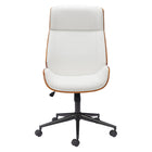 Zuo Flex High Back Office Chair - White-Plush and durable faux leather fabric