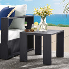 Modway Tahoe Outdoor Patio Powder-Coated Aluminum End Table - Grey-Weather-Resistant
