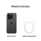 Apple iPhone 15 Pro 6.1" Super Retina XDR - 512 GB - Black Titanium - Bell and Virgin Plus-1 Year Limited Manufacturer Warranty