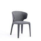 Manhattan Comfort Conrad 20.47" Mid-Century Modern Woven Tweed Upholstered Dining Chair - Grey - Set of 4-Standard 4-Leg Base