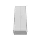 Manhattan Comfort Fortress Modern Garage Cabinet - 30.3" W x 74.8" H - White-Includes Metal Round Legs Lifted off the Ground