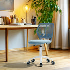 Homy Casa Blue Fabric Swivel Desk Chair-Adjustable Height: Easily customizable for optimal seating position and comfort