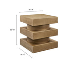 Modway Perpetuate Totem End Table - Caramel Ash-Stacked Design