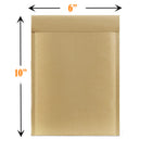 Vangoddy - #0 Enveloppes auto-scellantes rembourrées en nid d'abeille - 6 po l x 10 po L - Brun - Paquet de 200-Dimension Intérieure : 5.5 x 9 pouces
