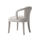 Manhattan Comfort - Fauteuil de salle à manger Palmer 58 cm style mid-century modern en tweed avec accoudoirs, coloris Silver Lining-Livré chez vous entièrement assemblé Aucun assemblage requis