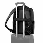 Travelpro Maxlite Laptop Backpack - Black-Unobtrusive rear strap fits around the extension handle of a Rollaboard or spinner suitcase for secure stacking and hands-free mobility