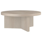 Hudson&Canal - Table basse ron Holm 91 cm (36 po) - Blanc aulne-Un design scandinave contemporain pour votre salon, votre bureau et plus encore