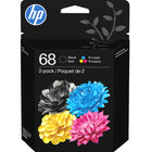 HP 68 Black/Tri-Color Original Ink Cartridge Combo-These cartridges work with: HP Envy 6152e, 6155e, 6552e, 6555e, 6558e