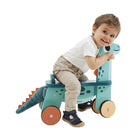 Janod Ride-On Dino Portosaurus-Equipped with silicon wheels for silent movement.