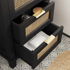 Modway Dixie 24" Solid Wood Bathroom Vanity Cabinet - Black-Tapered Legs