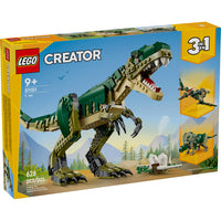 LEGO Creator T-Rex - 626 Pieces-LEGO Creator 3in1 set lets kids aged 9+ build 3 different dinosaur toys