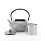 Minimal - Théière en fonte émaillée Minimal - Dot Gris - 0,6 L-Parfait pour infuser la préparation et faire bouillir de l'eau avec