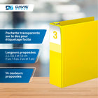 Davis Group Super économie, Reliure à anneaux en “D” inclinés 3 po, paquet de 6 – Jaune-Anneau En D, Non Verrouillable