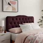 Modway Annabel Stain-Resistant Performance Velvet Full Headboard - Mulberry-Wood Blend Frame