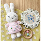 Just Dutch Miffy - Jouet en peluche de lapin fait à la main - Robe rose tulipe-Conçue comme un objet de collection sûr et durable ou un accent décoratif pour tous les âges
