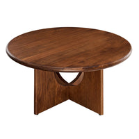 Modway Rivian Round 34" Coffee Table - Walnut-Round Coffee Table