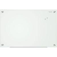 Quartet Infinity Magnetic Glass Dry-Erase Board - White - 36" x 24"-Superior Surface. Tempered safety glass will not stain, ghost or dent