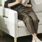HOMCOM 56" Loveseat Sofa for Bedroom with Side Pockets - Cream White-Protective felt foot pads keep your floor looks well 