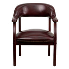 Flash Furniture Oxblood Vinyl Luxurious Conference Chair with Accent Nail Trim-Captain's Chair
