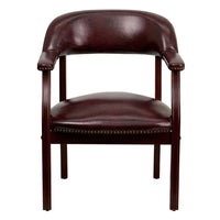 Flash Furniture – Chaise de conférence luxueuse en vinyle, sang-de-bœuf-Chaise capitaine