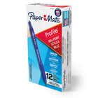 Paper Mate Profile Retractable Ballpoint Pen - 1.0mm - Blue Ink - 12 Pack-Blue ink