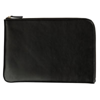 Gry Mattr Vegan Leather Laptop Sleeve - Black-Sleek laptop sleeve made with smooth-finish vegan leather