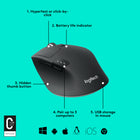 Logitech Triathlon M720 Multi-Device Wireless Mouse - Black-24 months of power on a single AA battery