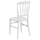 Flash Furniture - Chaise Napoléon empilable de la série HERCULES en résine blanche-Finition blanche