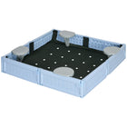 Outsunny Kids Outdoor Sandbox with Canopy, Bottom Fabric Liner - Light Blue-DIY this sandbox requires no special tools . 