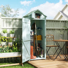 Outsunny Garden Storage Shed - 30" x 21" x 71" - Blue-Offers compact and practical space to store your garden tools and equipment
