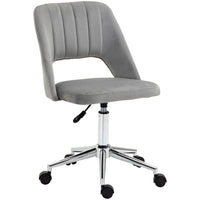 Vinsetto - Chaise de bureau pivotante sans accoudoirs - grise-Design simple avec rembourrage épais pour un confort accru