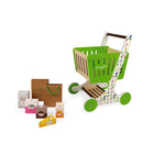 Janod - Chariot de courses en bois Marché vert-Jouez au supermarché avec ce chariot en bois réaliste.