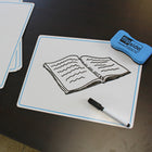 Flipside Products Two-Sided Dry Erase Learning Mat - 9" x 12" - Letters & Numbers - Pack of 12-An affordable alternative to traditional hardbacked dry erase boards, providing the same functionality without breaking the bank