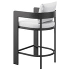 Modway Tahoe Outdoor Patio Aluminum Counter Stool - 36.5" - White-Adjustable Foot Pins