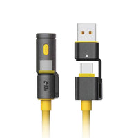 Helix - Cable USB-C 4 en 1 de 240 W avec adaptateur pour lampe-Alimentation haute vitesse