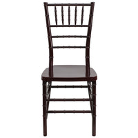Flash Furniture - Chaise Chiavari empilable de la série HERCULES PREMIUM en résine d'acajou-Ensemble de 2 chaises Chiavari