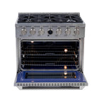 Kucht 36" KXP Series Dual Fuel Range Natural Gas - Stainless Steel-High quality Gold control knobs