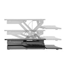 TygerClaw Sit Stand Desktop Workstation (LCD140339A)-Cable management to keeps everything organized