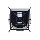 Manhattan Comfort Gracie 22" Modern Leatherette Upholstered Counter Stool - Stone and Black-30 Day Limited Manufacturer's Warranty