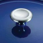 Tramontina Bestow 5.5 Qt Enameled Cast Iron Round Dutch Oven with Lid - Medium Blue-Elegant and Resilient Design: Features a porcelain-enamel exterior with a sprayed finish for durability and a stylish touch to complement any kitchen