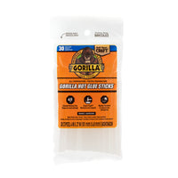 Gorilla - Hot Glue Sticks 4 po Taille Miniature Paquet de 30-Résistant aux intempéries : pour une utilisation intérieure et extérieure