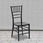 Flash Furniture HERCULES PREMIUM Series Black Resin Stacking Chiavari Chairs - 2 Pack-One-Piece frame designed without use of screws