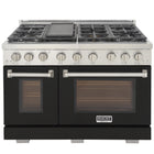 Kucht 48" KFX-X Series Pro Style Propane Gas Range - Stainless Steel/Black-Rocket power burner 21 000 btu for rapid searing