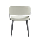 Manhattan Comfort Luce 22" Modern Textured Leatherette Upholstered Dining Chair - Oatmeal - Set of 4-Home Assembly Required. All Hardware Included
