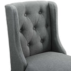 Modway Baronet Upholstered Fabric Counter Bar Stool - Gray - Set of 2-Bar Stool Weight Capacity: 500 lb