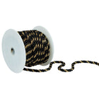 JAM Paper Decorative Rope Ribbon - 15 yd. - Black with Gold-Quantity: Sold Individually
