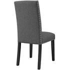 Modway Parcel Fabric Dining Side Chair - Grey - 2 Pack-Nail-head trim