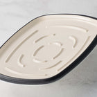 Tramontina Prisma 7 Qt Enameled Cast Iron Covered Square Dutch Oven - Matte Gray-Precision cast gold brushed stainless steel lid knob